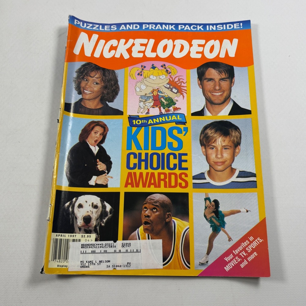 Nickelodeon Magazine April 1997 10th Annual Kids Choice Awards Shaq Tom Cruise